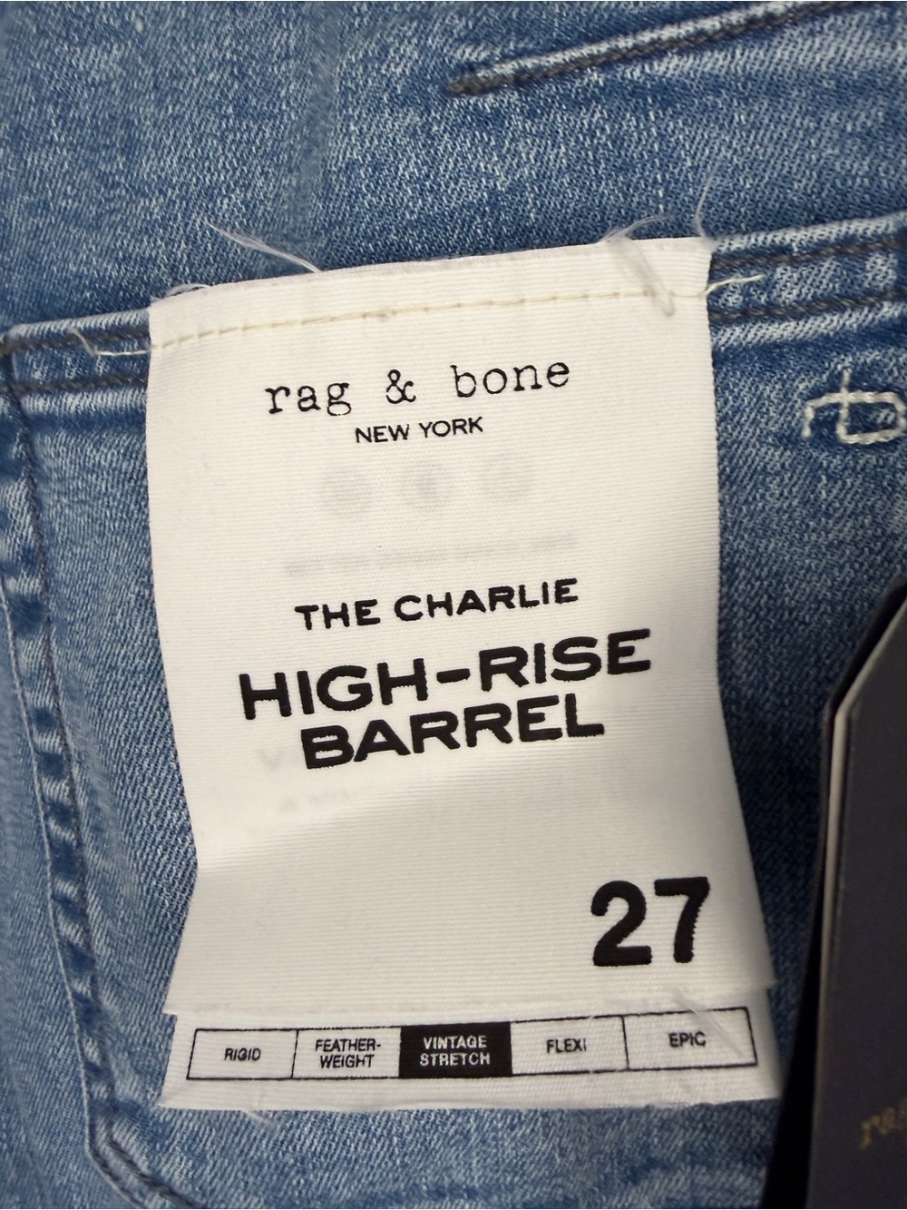 NWT Rag & Bone Charlie High Rise Barrel Jeans Jalen-27-MSRP $278 - Picture 6 of 16